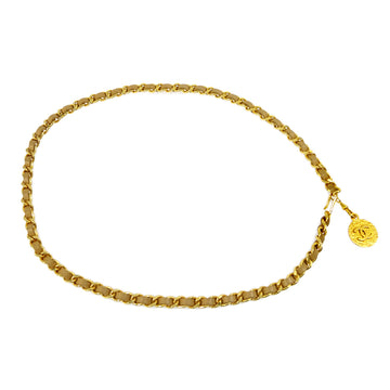 Chanel Medallion Chain Belt Beige Small New
