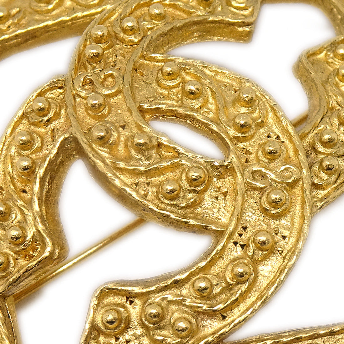 Chanel Rhombus Brooch Pin Corsage Gold 94A