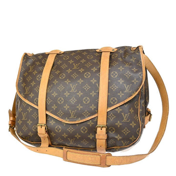 Louis Vuitton Saumur 43  Canvas Shoulder Bag