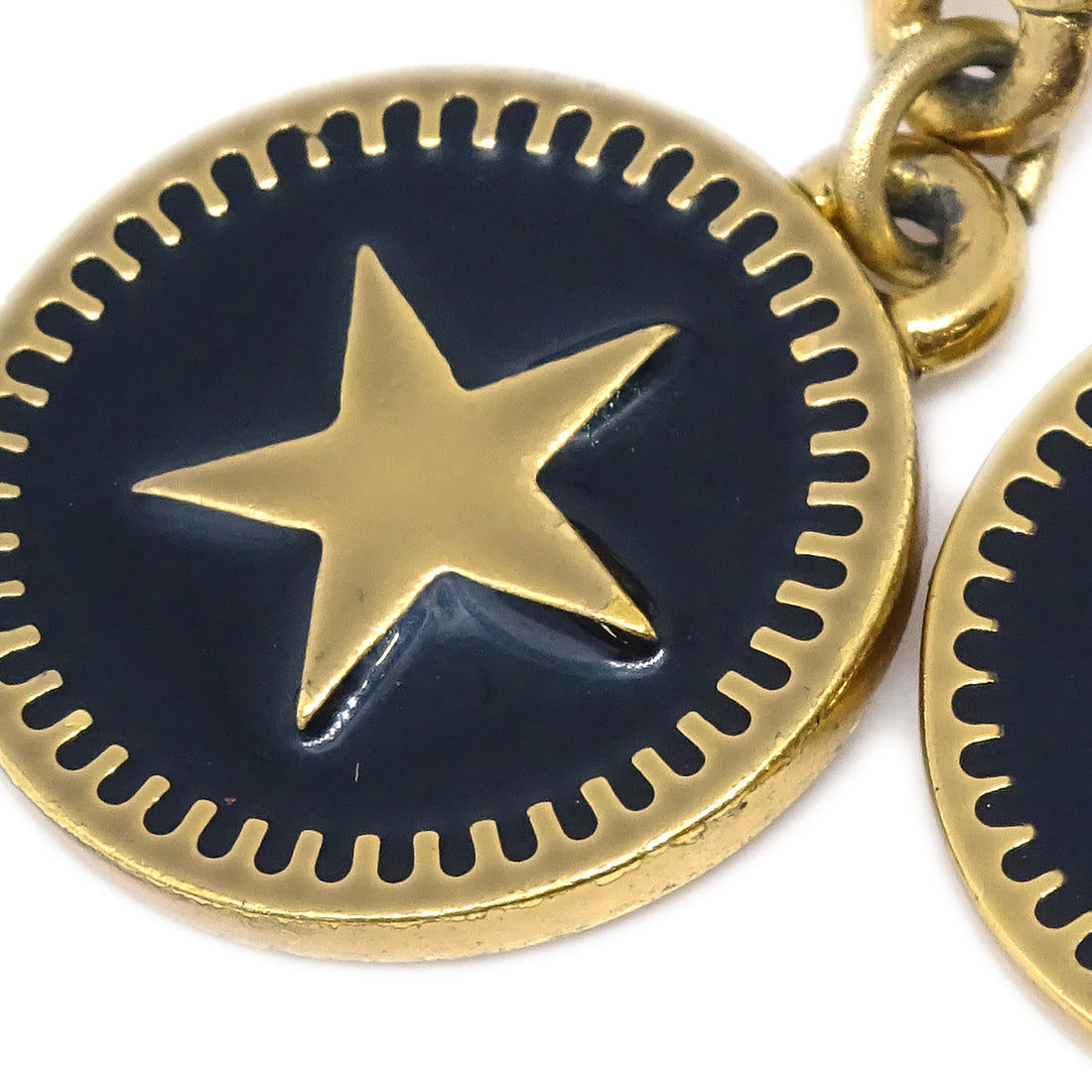 Chanel Star Piercing Earrings Gold 01P