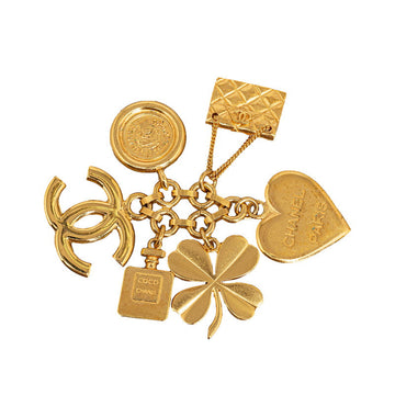 Chanel Heart Clover Matrasse Coco Medal Brochure Gold   CHANEL