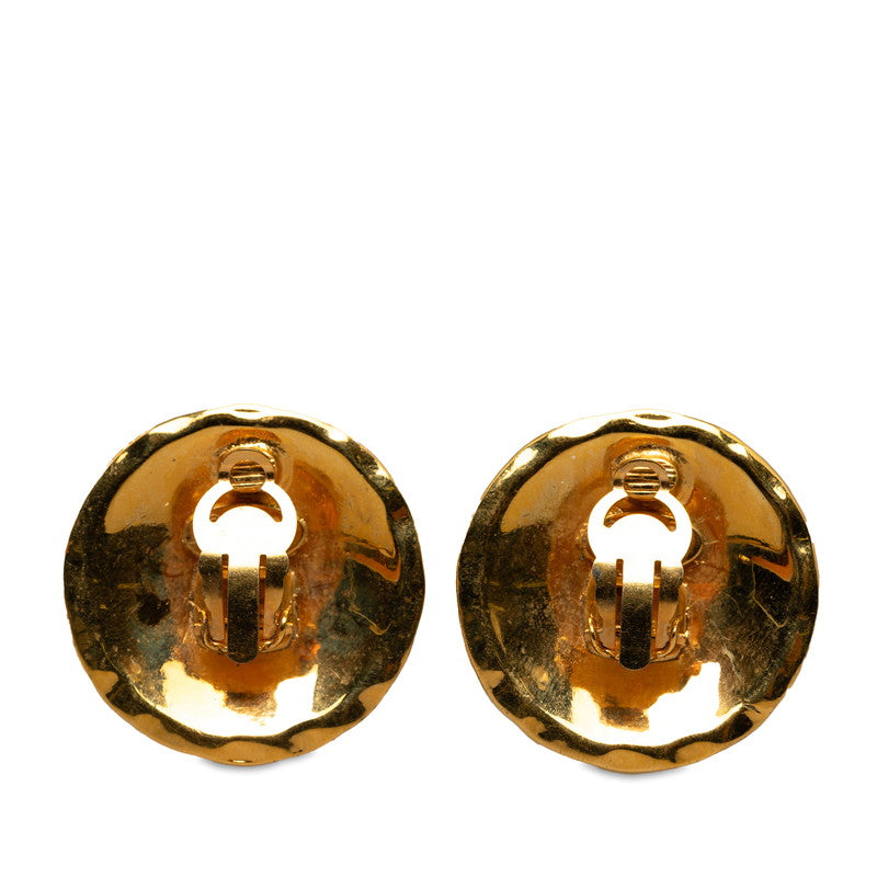Chanel  Matelasse Coco Mark Round Earrings
