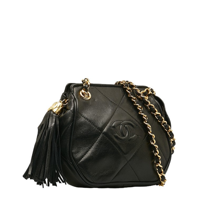 Chanel  Chain Shoulder Bag in Lambskin Black