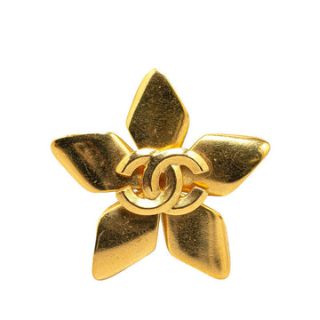 Top Quality Chanel  Coco Mark Star Motif Brooch Gold Plated