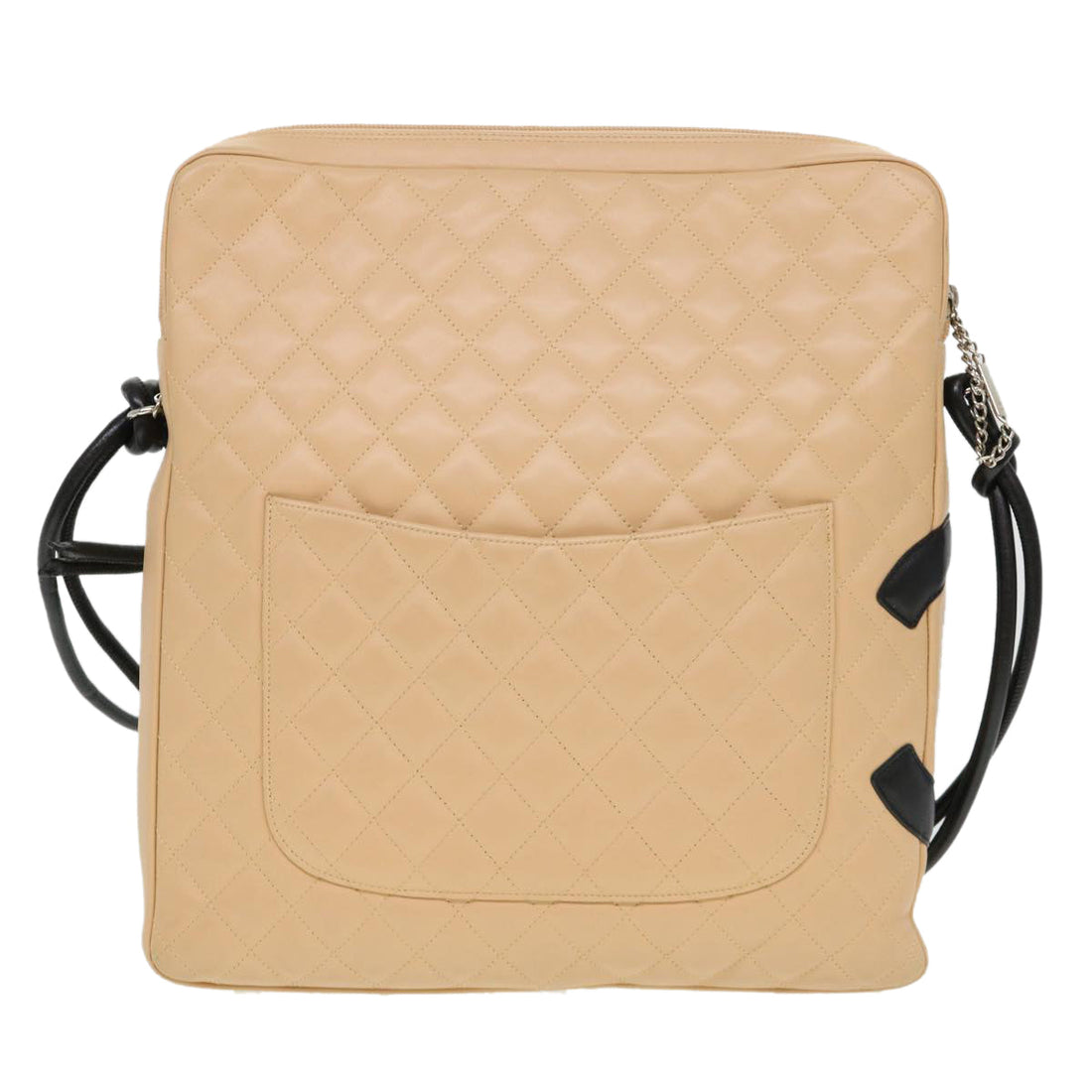 Top Quality Chanel Cambon Line Shoulder Bag Caviar Skin Beige CC Auth am4027