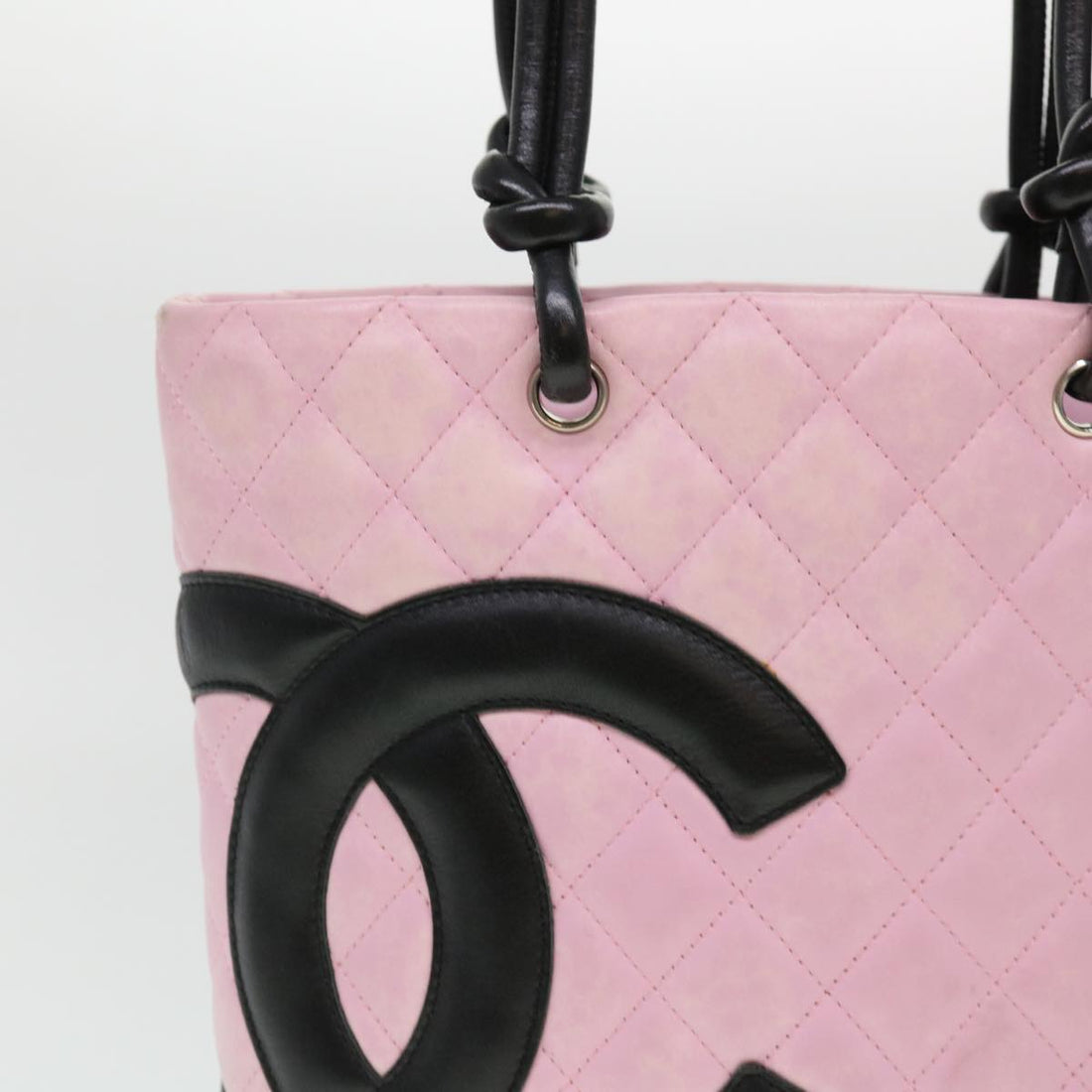 Top Quality Chanel Cambon Line Shoulder Bag Caviar Skin Pink CC Auth am4029A