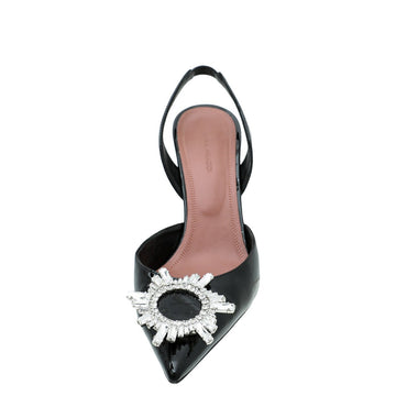 Amina Muaddi Black Crystal Begum Slingback 39