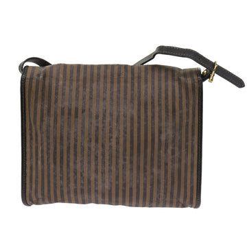 FENDI Pecan Canvas Shoulder Bag Brown Auth ar10375B