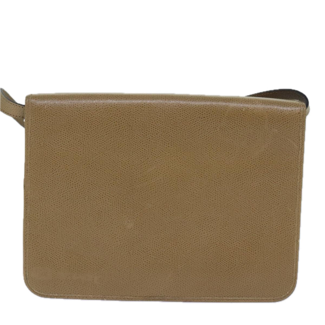 CHRISTIAN Top quality Dior Shoulder Bag Leather Beige Auth ar12309