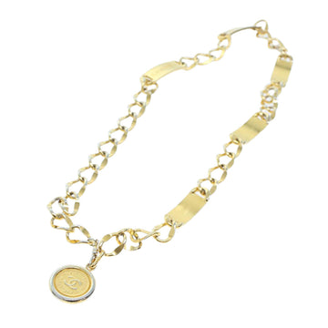 Top Quality Chanel Belt metal 35.4" Gold CC Auth ar9720B