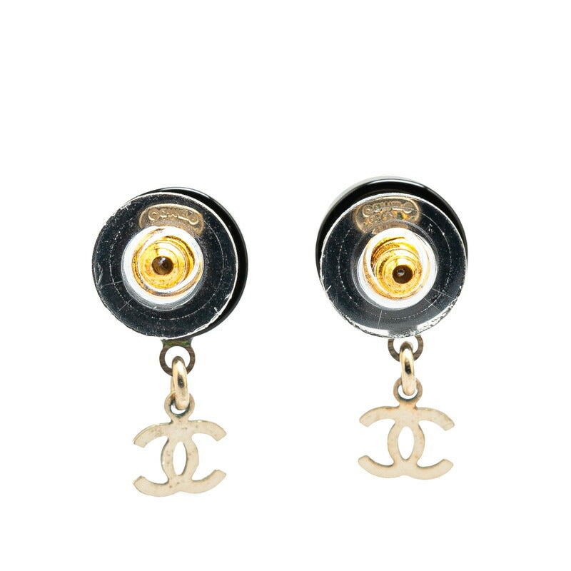 Chanel Coco no mark Chain Round Earrings Plastic Metal