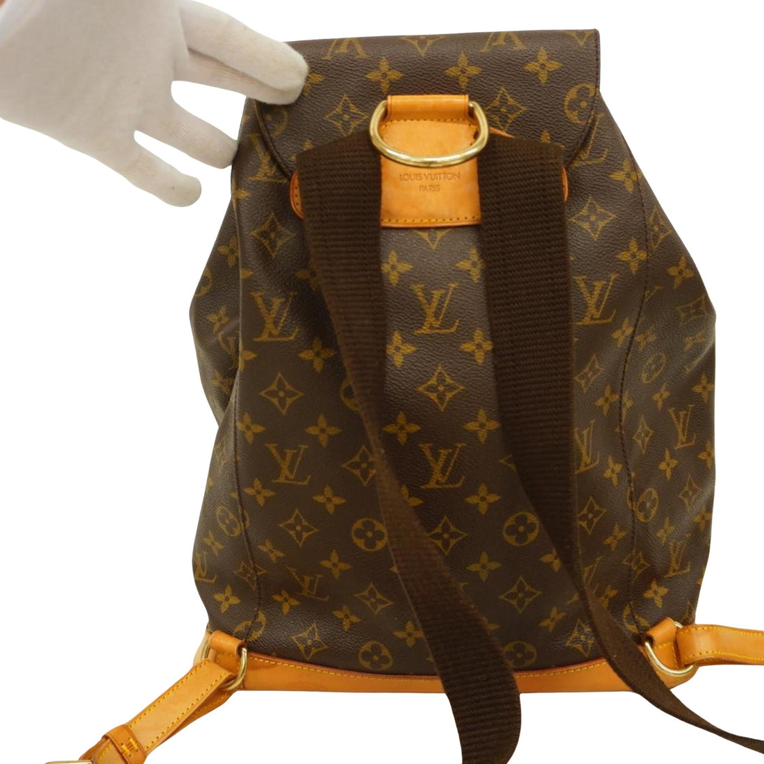 Louis Vuitton Montsouris Gm  Canvas Backpack Bag