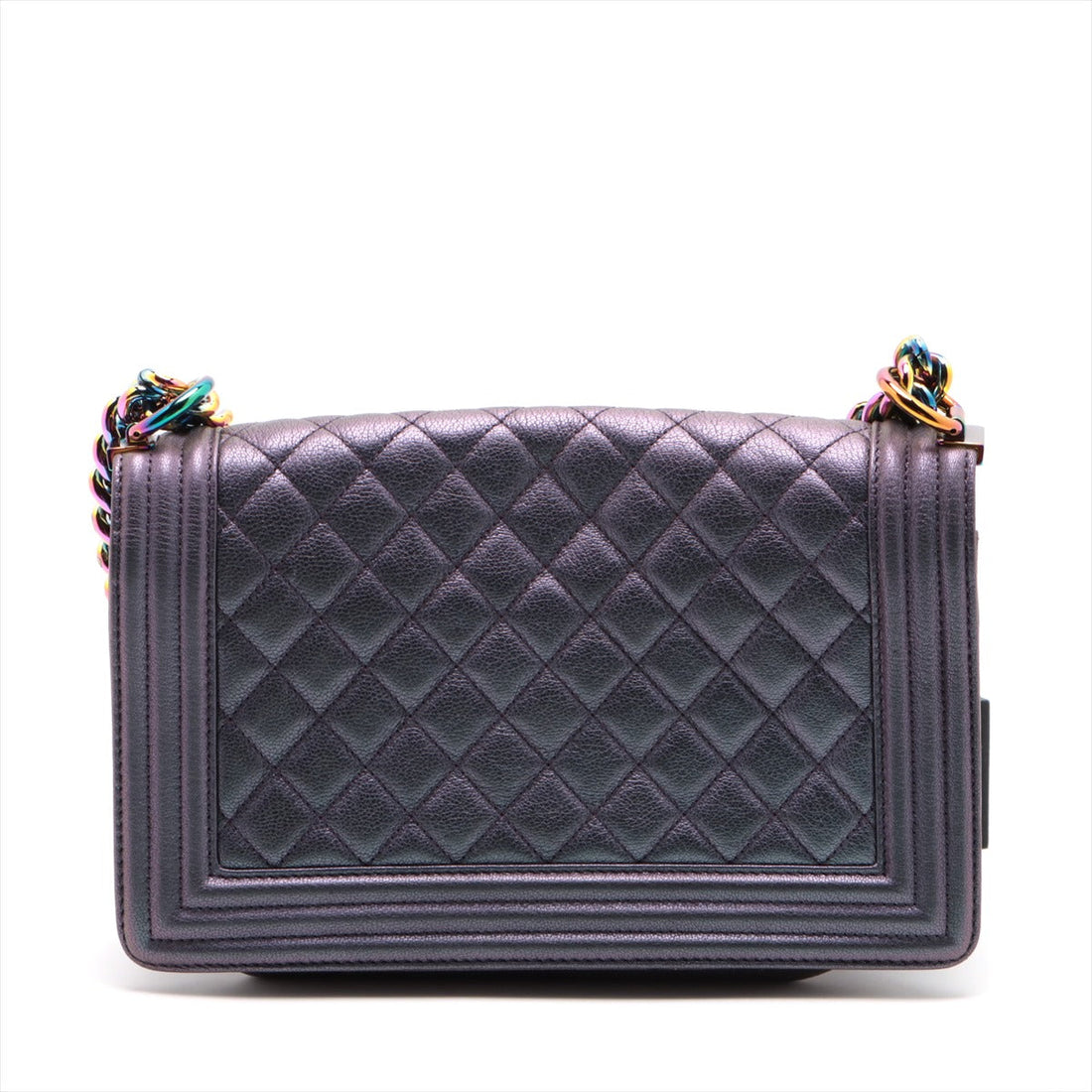 Chanel Boy  Chanel Leather Chain Shoulder Bag Pearl G   A67086