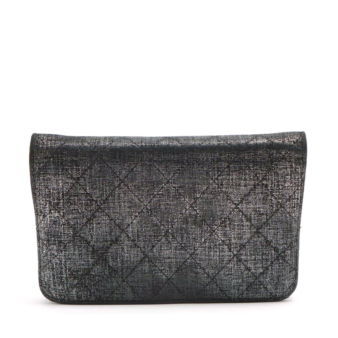 Top Quality Chanel Matrasse  Canvas Chain Wallet Black Silver Gold  19th