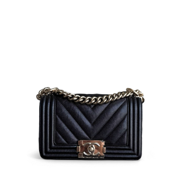 Chanel Boy Small - Togo/epsom/caviar/clemence/callfskin/cowhide/lambskin 20CM Chevron Black Gold Hardware Series 27