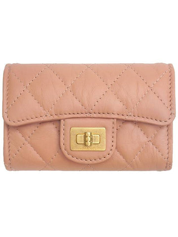 2.55  Flap Card Wallet Beige Chanel