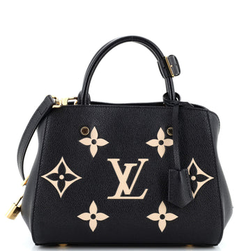 Montaigne Handbag Bicolor Monogram Empreinte Giant BB