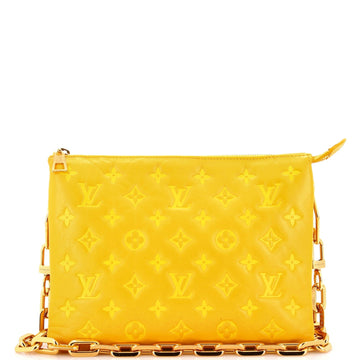 Coussin Bag Monogram Embossed Leather PM