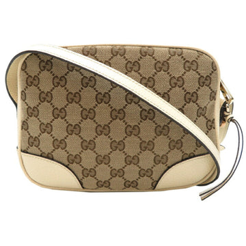 Gucci   Leather Gg Canvas Shoulder Bag ()