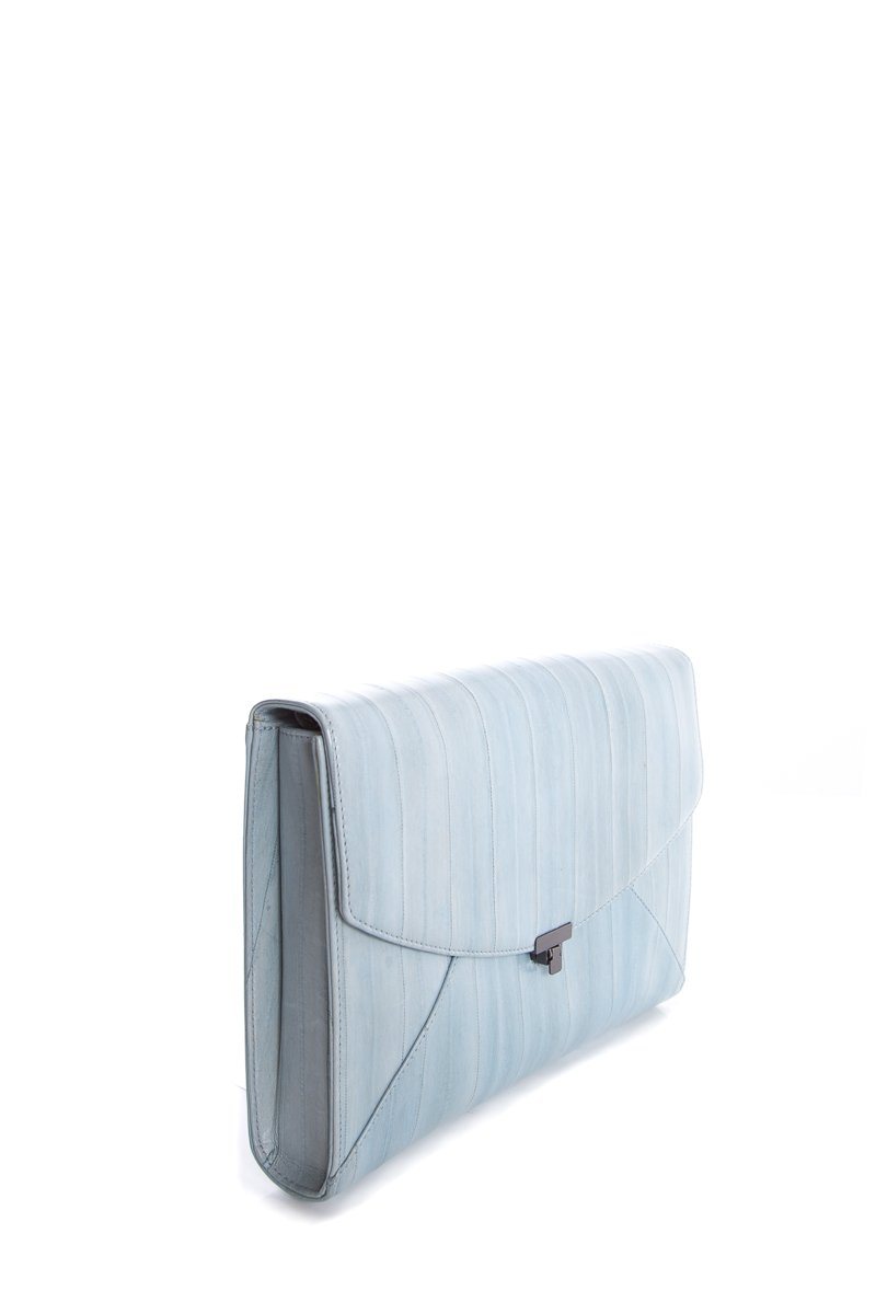 Light Blue Convertible Envelope Clutch
