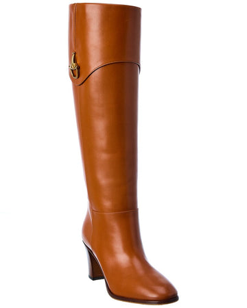 Gucci Horsebit Leather Knee-High Boot