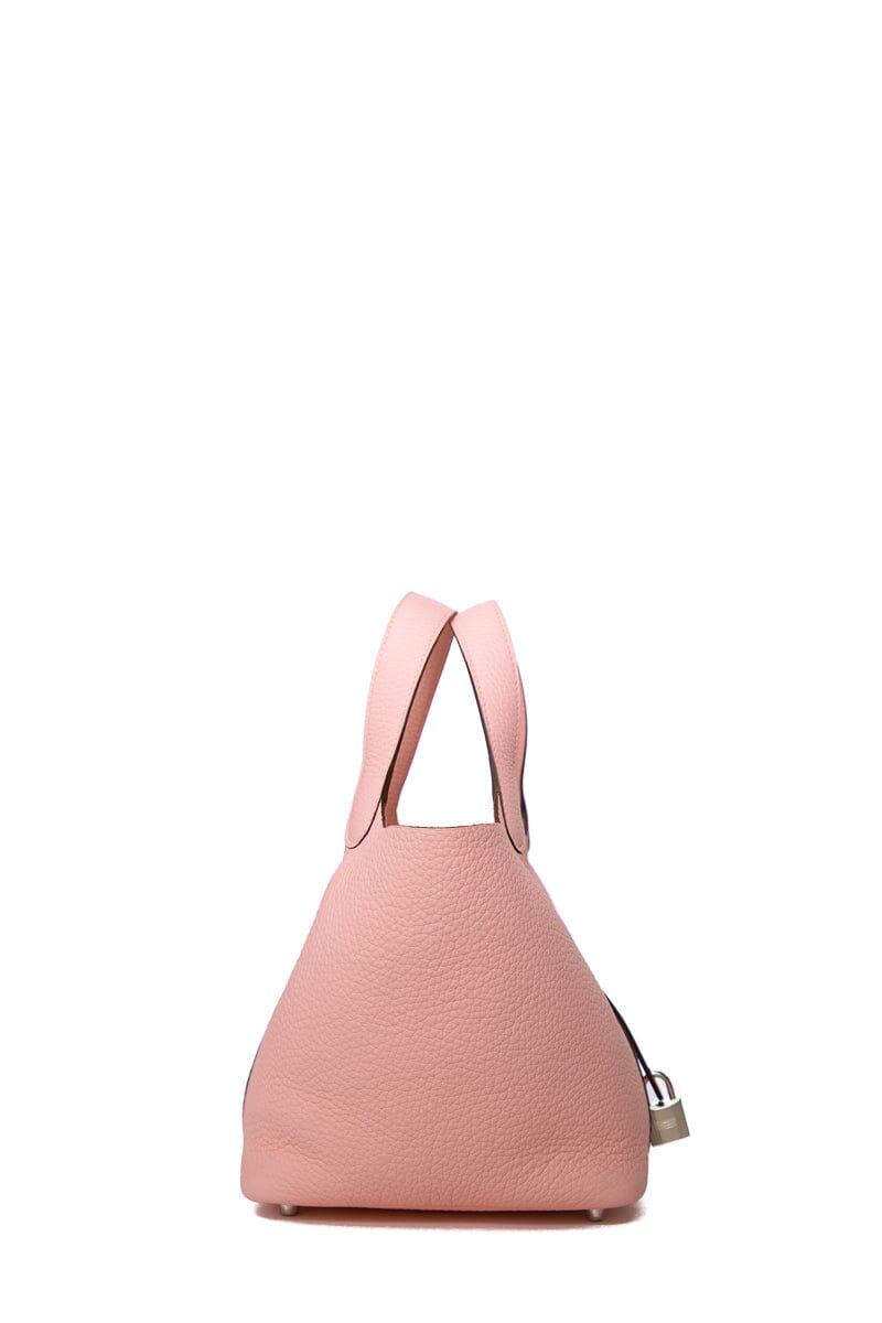 Hermès Pink Sakura Clemence Picotin Lock 18 PHW  Tote
