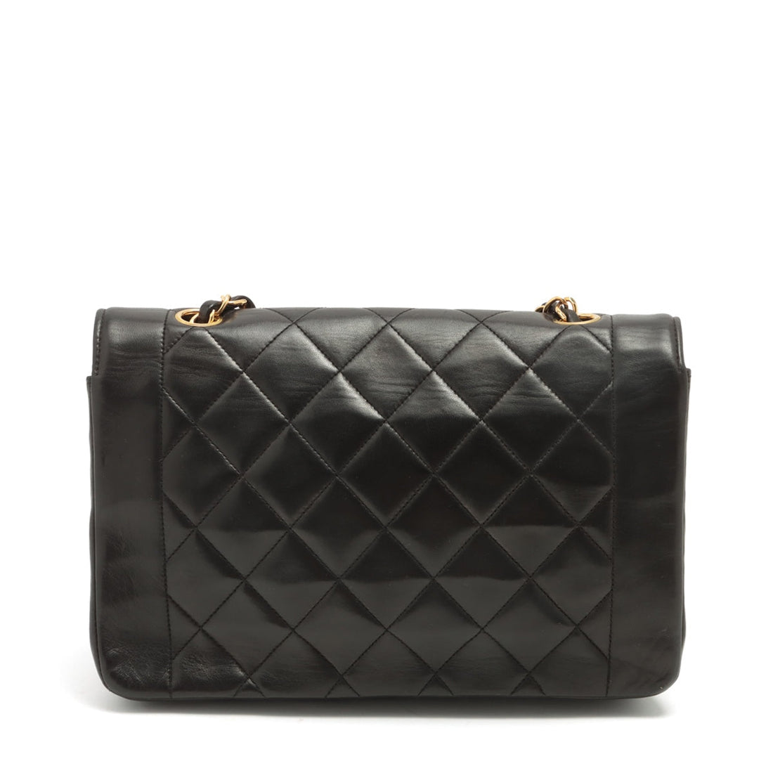 Chanel Matrasse  Single Flap Single Chain Bag Diamond Flap Black Gold  3rd