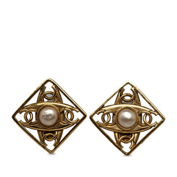 Top Quality Chanel  Coco  Pearl Earring Gold White   Chanel