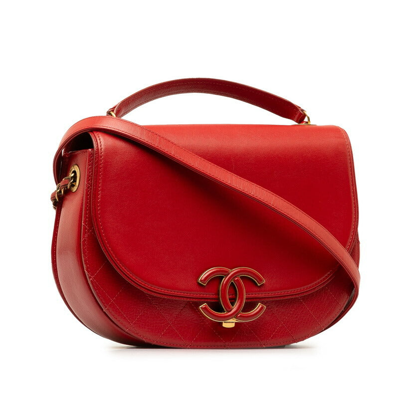 Chanel Matelasse Coco Mark 2WAY Leather Bag