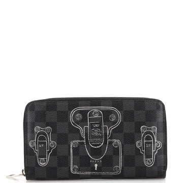 Zippy Organizer Limited Edition Trunks and Locks Damier Graphite