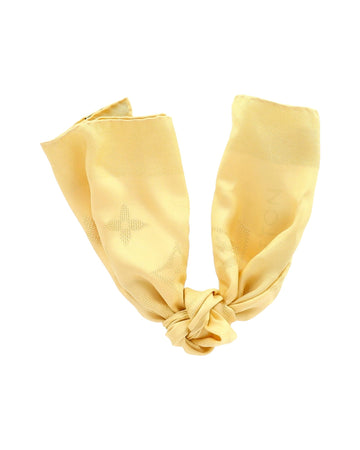 Louis Vuitton Square Monogram Scarf in Yellow Silk