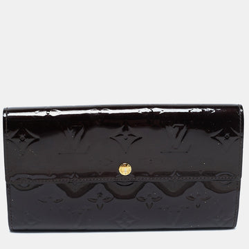 Louis Vuitton Amarante Monogram Vernis Sarah Wallet