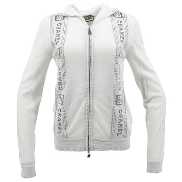 Chanel Cruise 2007 Sport Line Hoodie Zip-up Tops White 07C #38