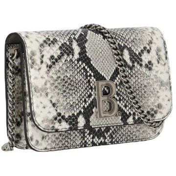 Balenciaga B Python Print CalBNkin Leather Wallet on Chain Bag 593615
