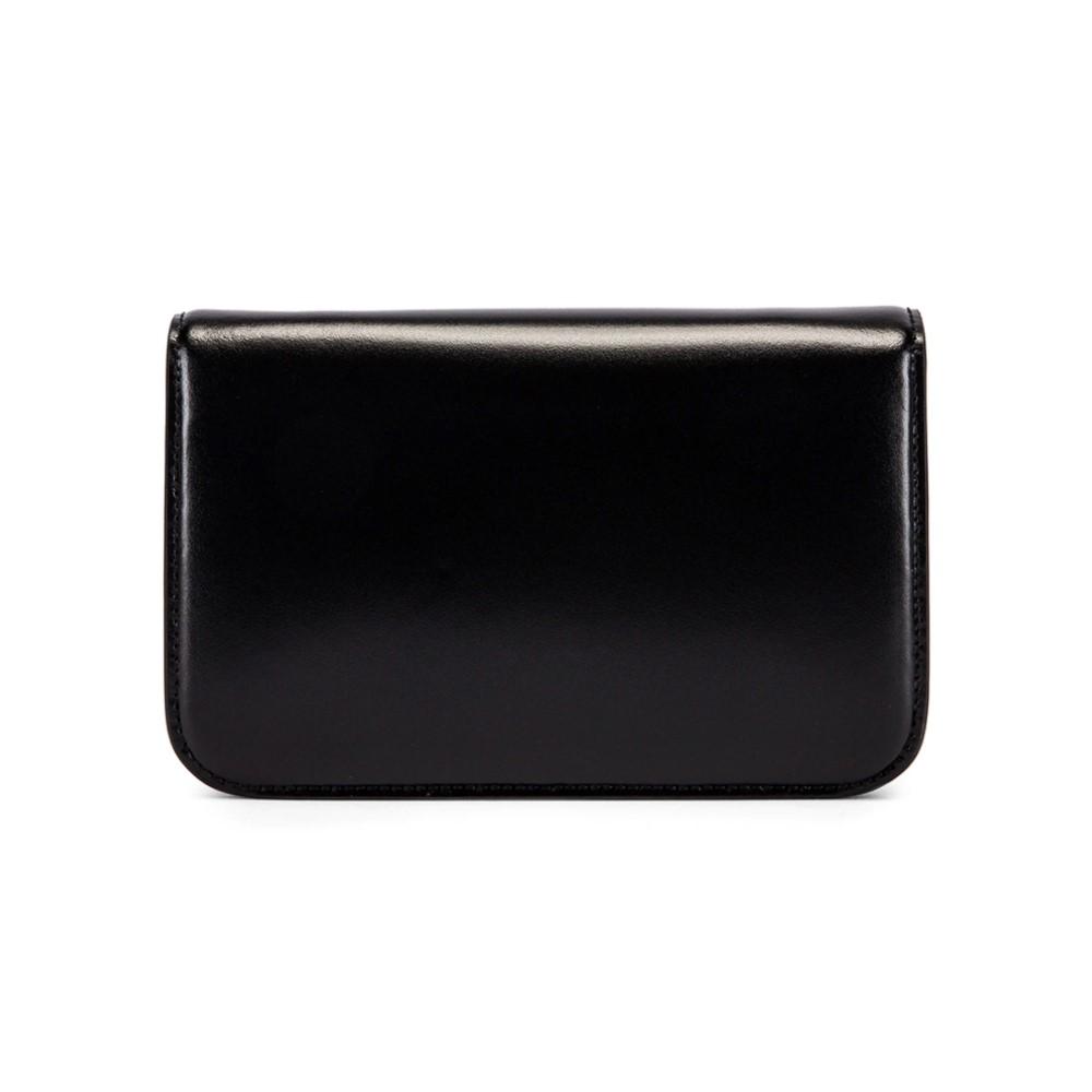 Balenciaga Black Shiny CalBNkin Leather Chain Wallet Shoulder Bag 593615