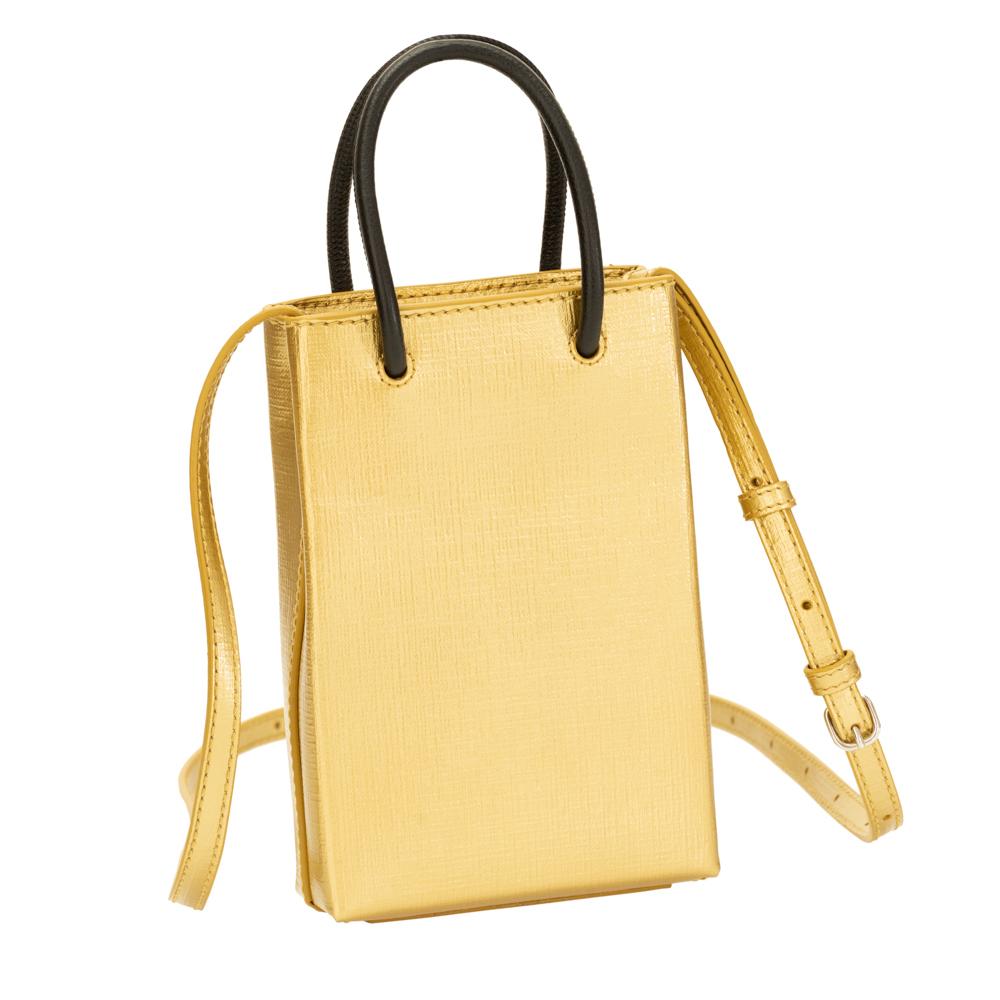 Balenciaga Gold CalBNkin Leather Shopper Cross Body Bag 593826