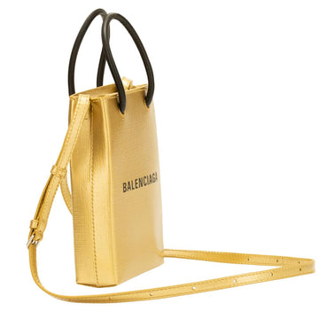 Balenciaga Gold CalBNkin Leather Shopper Cross Body Bag 593826