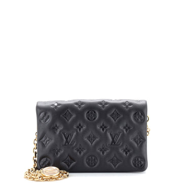 Coussin Pochette Monogram Embossed Leather