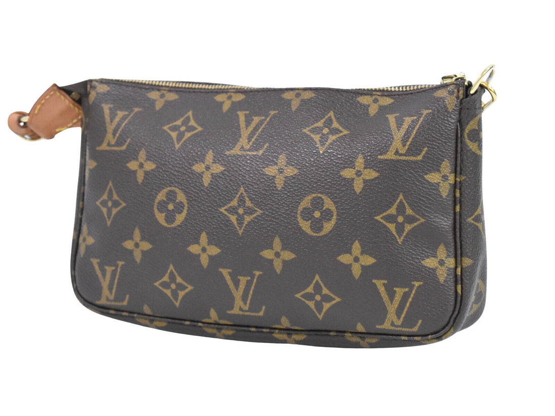Louis Vuitton Pochette Accessoire  Canvas Clutch Bag