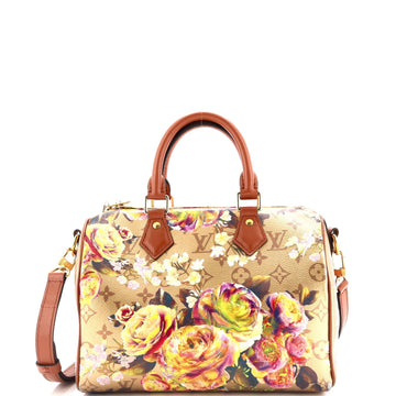 Speedy Bandouliere Bag Limited Edition Flowers Monogram Canvas 25