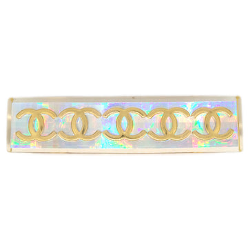 Chanel Hair Clip Hairpin Barrette Clear 97P