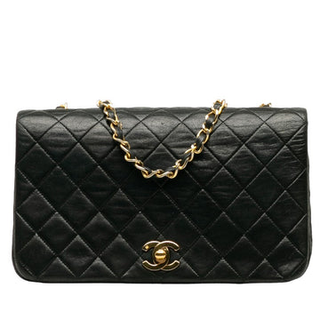 Chanel Matrace 23 Cocono mark Full Flap Chain  houlder Bag Black Leather  Chanel