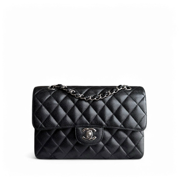 Chanel Classic Flap Small - Togo/epsom/caviar/clemence/callfskin/cowhide/lambskin 23CM Quilted Black Silver Hardware Series 13