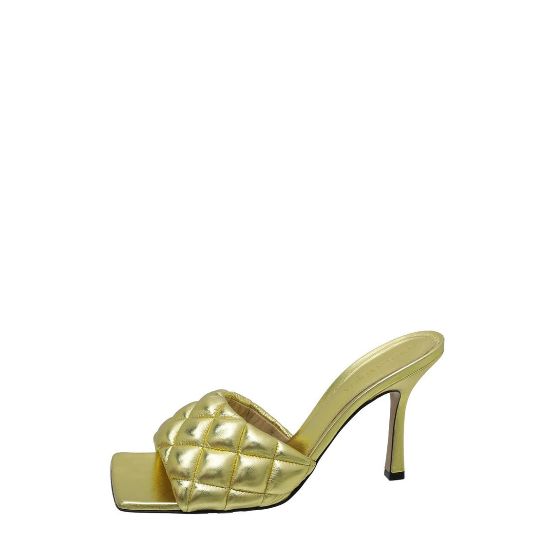 Bottega Veneta Gold Padded Metallised Mules 39