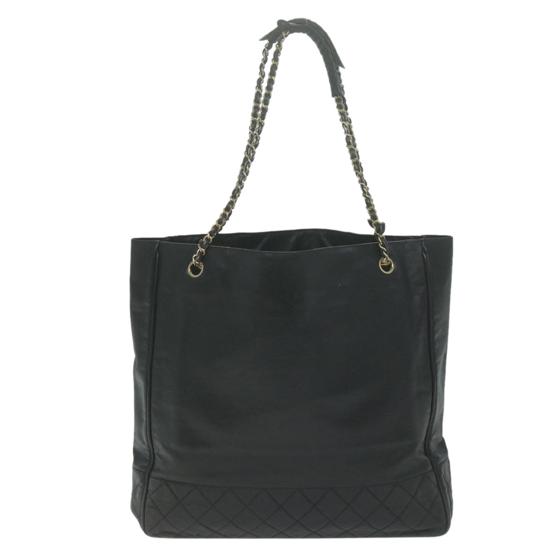 Top Quality Chanel Chain Shoulder Bag Leather Black CC Auth bs11894