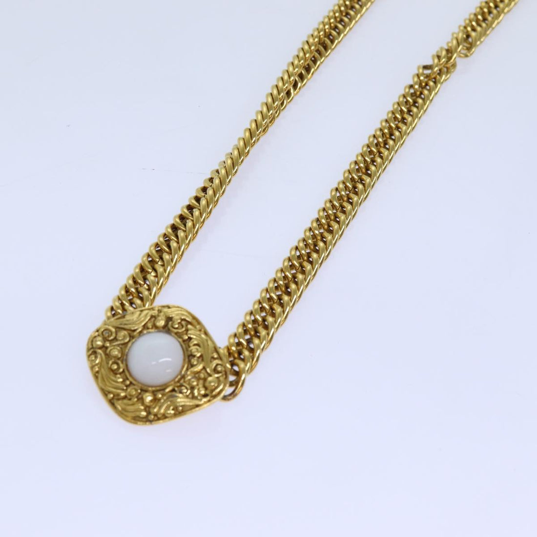 Top Quality Chanel Chain Pearl Belt metal Gold CC Auth bs13679