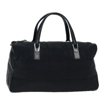 Chanel Choco Bar Hand Bag Enamel Black CC Auth bs
