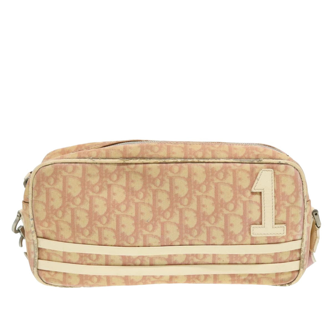 CHRISTIAN Top quality Dior Trotter Canvas Shoulder Bag Pink Auth bs15962