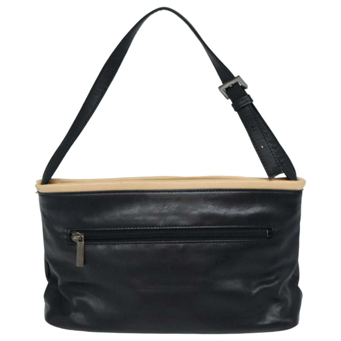 Balenciaga Shoulder Bag Leather Black Auth bs15971
