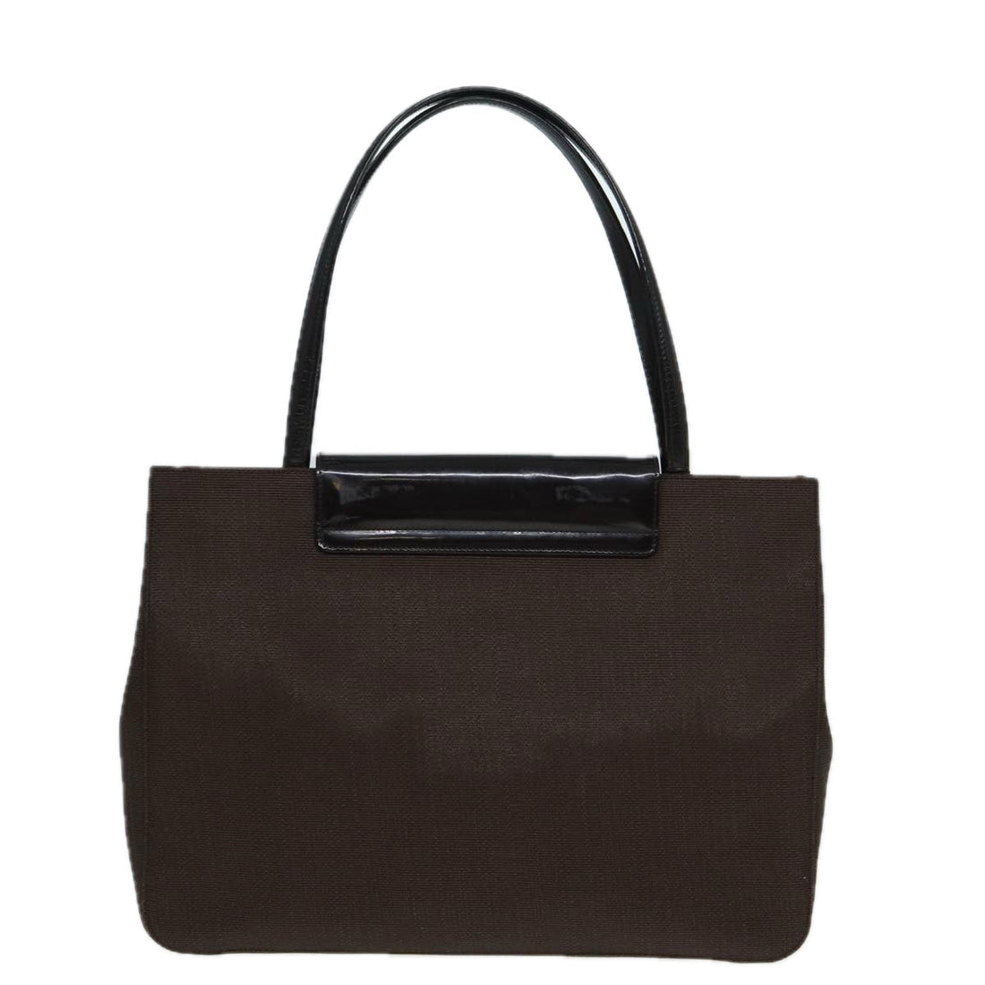 CHRISTIAN Pearl Street Bags Dior Tote Bag PVC Leather Brown Auth bs16166